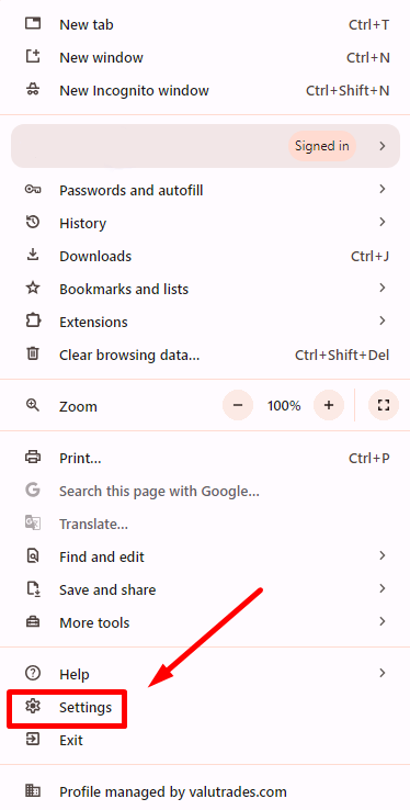 Google Chrome Browser is Translating the Website of Valutrades to other Languages. How Do I Solve the Issue (2).png